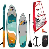 F2 Set Glide SUP 10'2" mit Windsurfsegel Checker 4qm One Size