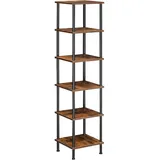 luxuskollektion Bücherregal 30 x 30 x 141,5 cm Vintagebraun/Schwarz