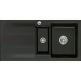Systemceram KeraDomo GENEA 100 rechts Einbauspüle Nigra Excenterbetätigung 1000 x 510 mm