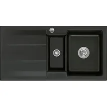 Systemceram KeraDomo GENEA 100 rechts Einbauspüle Nigra Excenterbetätigung 1000 x 510 mm