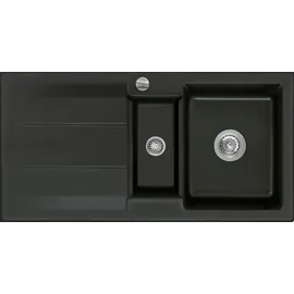 Systemceram KeraDomo GENEA 100 rechts Einbauspüle Nigra Excenterbetätigung 1000 x 510 mm