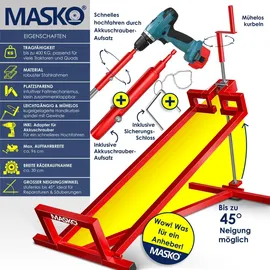 Masko Hebebühne XXL Rasentraktorheber 450 kg