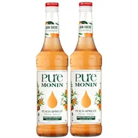 Monin Sirup Pure Peach-Apricot 700ml - Cocktails Milchshakes (2er Pack)