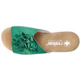 Rieker Damen Pantoletten V0252-52 grün 42 - 42 EU