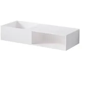Steinberg Serie 443 Wand-Waschtisch, mit offenem Fach rechts, 1000x400x200mm,