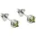 GALLAY Ohrstecker 3mm Glasstein Oliv rhodiniert Silber 925 onesize