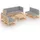 vidaXL 8-tlg. Garten-Lounge-Set mit Kissen Kiefer Massivholz grau