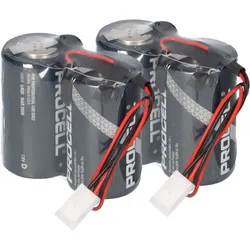 Ersatzbatterie kompatibel ABUS Security-Center für 2WAY-Funksirene 2x2er Set Duracell Stecker