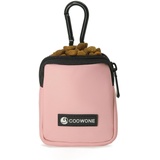 COOWONE wasserdichte Leckerlitasche für Hunde, Leckerlitasche für Hundetraining, integrierter Kotbeutelspender, verstellbare Umhängetasche (Pink Small)