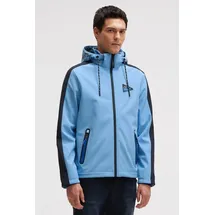 Camp David Herren Softshelljacke mit abtrennbarer Logo-Kapuze Electric Sky, M - M