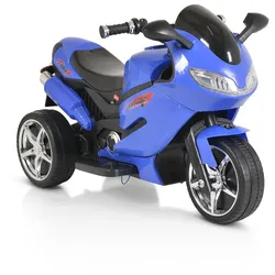 Moni Kinder Elektromotorrad Comet HZBB-1188 drei Räder Musik, MP3, Rückwärtsgang blau