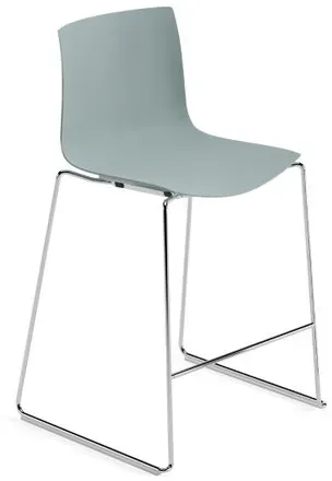 Arper Barhocker Catifa 46 einfarbig Kufengestell Chrom
