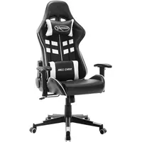 vidaXL Gaming Chair Schwarz und Weiß Kunstleder (20507)