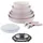 Tefal Ingenio Serenity Kochgeschirr, 11-teilig, Komplett-Edition, Antihaftbeschichtung, Induktion, stapelbar, Pink Clay, L830SB04