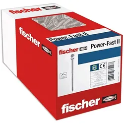 fischer 670409, Schraube, Stahl, Holz, Allgemeiner Nutzen, Teilgewinde, Flachkop