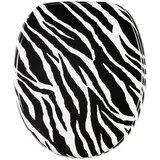 Sanilo WC-Sitz Zebra Look, Hochwertiger und Stabiler Toilettendeckel aus Holz