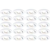 Paulmann Einbauleuchte 20er-Pack rund 82mm 4,8W 450lm 3000K Weiß