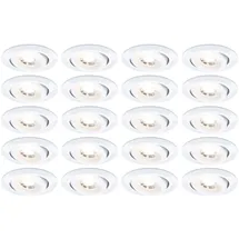 Paulmann Einbauleuchte 20er-Pack rund 82mm 4,8W 450lm 3000K Weiß