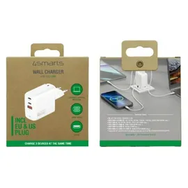 4smarts Ladegerät GaN Flex 65W 2 USB-C+1 USB-A, weiß