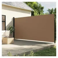 vidaXL Seitenmarkise 200 x 600 cm Schwarz Polyester