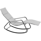 Siena Garden Aliano Schaukelliege 143 x 57 x 84 cm Anthrazit matt/Hellgrau