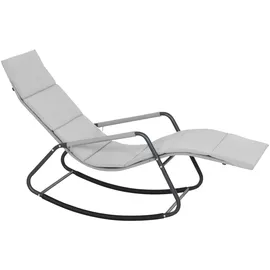 Siena Garden Aliano Schaukelliege 143 x 57 x 84 cm Anthrazit matt/Hellgrau