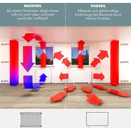 dream heat 480 Watt Infrarotheizung inkl. Eaxus Energiekostenmessgerät (Touch Panel, APP-Steuerung)