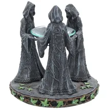 Nemesis Now Dekofigur Magischer Kreis Duftlampe 16cm Ölbrenner Pagan Triple Moon Nemesis Now braun
