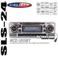 Caliber RCD120BT FM RDS "Retro Look" Radio mit Bluetooth CD MP3 USB SD A2DP A...