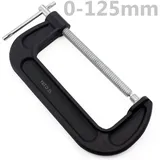 Yato Schraubzwinge C-Schraubzwinge 125 mm YT-64254, (Länge nach Wahl, 1 Stück), pulverbeschichtet 12.5 cm