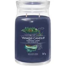 Yankee Candle Lakefront Lodge Duftkerze 567 g blau