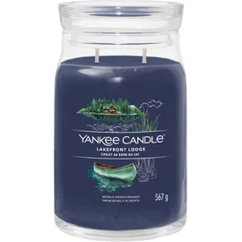 Yankee Candle Lakefront Lodge Duftkerze 567 g blau