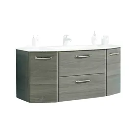 Sconto Waschtischunterschrank 111 x 51,5 x 48 cm Grau
