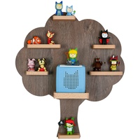 MR TEDDY BEAR Kinderregal Baum | Holzregal für die Toniebox und Tonies | Tonie-Regal hergestellt in der EU | Wandregal zum Spielen und Sammeln | Für Mädchen und Jungen | Dunkle Eiche