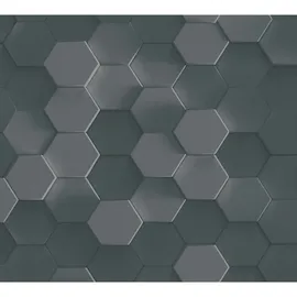 ascreation A.S. Création Vliestapete 3D Waben Grau