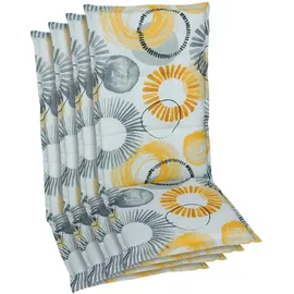 GO-DE Hochlehner Auflage 120 x 50 x 6 cm beige 4-tlg.