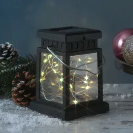 MARELIDA LED Solar Mini Laterne Gartenlaterne Gartenleuchte Lichtsensor 12,5cm