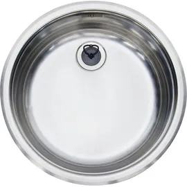 Reginox R18 370 OSP rund Auflagespüle Edelstahl weiß Handbetätigung 370 x 370 mm