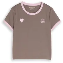 Tom Tailor T-Shirt mit Print braun 164 EU