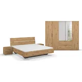 inosign by rauch Schlafzimmer-Set RAUCH Challenger (Set 4-teilig)", braun (eiche artisan), Schrank mit Spiegel in 2 Breiten, Bett 3 Breiten, 2 Nachttische MADE GERMANY