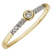 Firetti Diamantring »Schmuck Geschenk Gold 333 Damenring Verlobungsring Goldring Memoire«, mit Brillanten, goldfarben