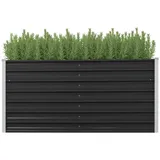vidaXL Garten-Hochbeet verzinkter Stahl rechteckig 160 x 40 x 77 cm Anthrazit