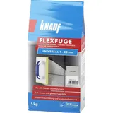 KNAUF Flexfuge Universal 5 kg Silbergrau, universell einsetzbar für ein besonders glattes Fugenbild auf Wand & 20 mm grau