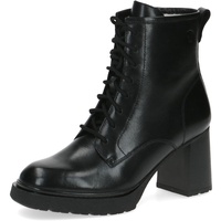 CAPRICE Damen Stiefeletten mit Absatz aus Leder mit Schnürsenkel und Reißverschluss Weite G, Schwarz (Black Nappa), 41 EU