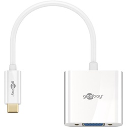Goobay USB-CTM-Adapter VGA, weiß - USB-CTM-Stecker > VGA-Buchse (15-polig)