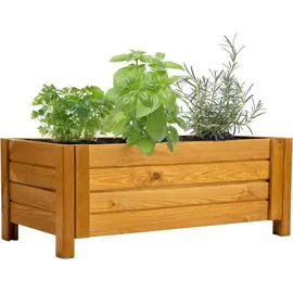 BooGardi Blumenkasten aus Holz · Rechteckig Hellbraun 79x39x30cm · Pflanzkasten in 4 Farben und 2 Größen · Braun