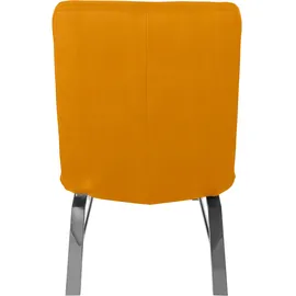 W.Schillig Relaxliege daily dreams Leder, Polyester 65 x 91 x 170 cm gelb mit Kissen