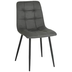 Stuhl Nino in Grau Mikrofaser