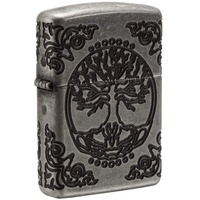 Zippo Tree of Life - Flower of Life - 29670 - Choice Collection 2018-60004303 - Suggested Retail: Euro 139,95, Silber, Small