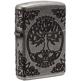 Zippo Tree of Life - Flower of Life - 29670 - Choice Collection 2018-60004303 - Suggested Retail: Euro 139,95, Silber, Small